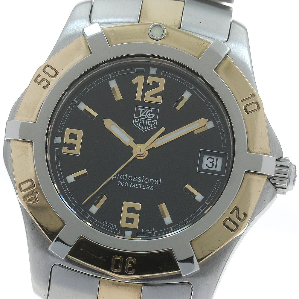 TAG HEUER Professional 200 m WN1154 Date black Dial Quartz Men's Watch_861369