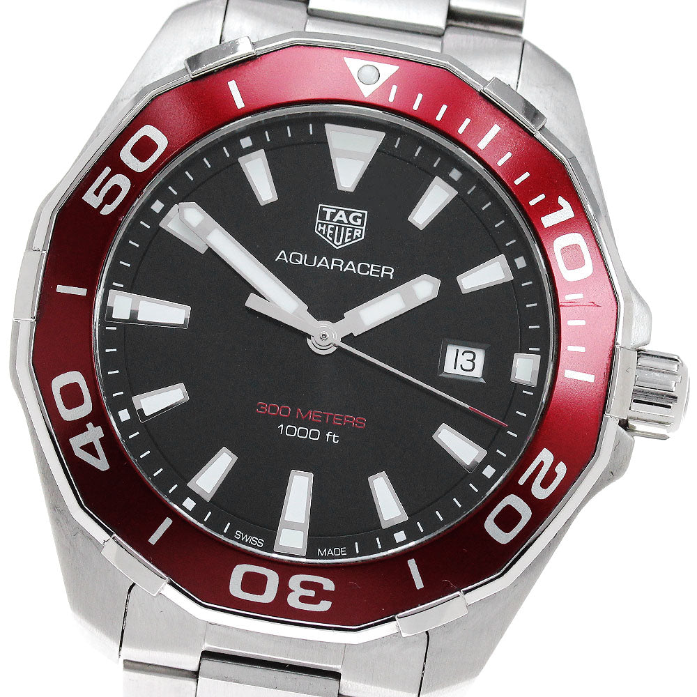 TAG HEUER Aqua racer WAY101B Date black Dial Quartz Men's Watch_861389