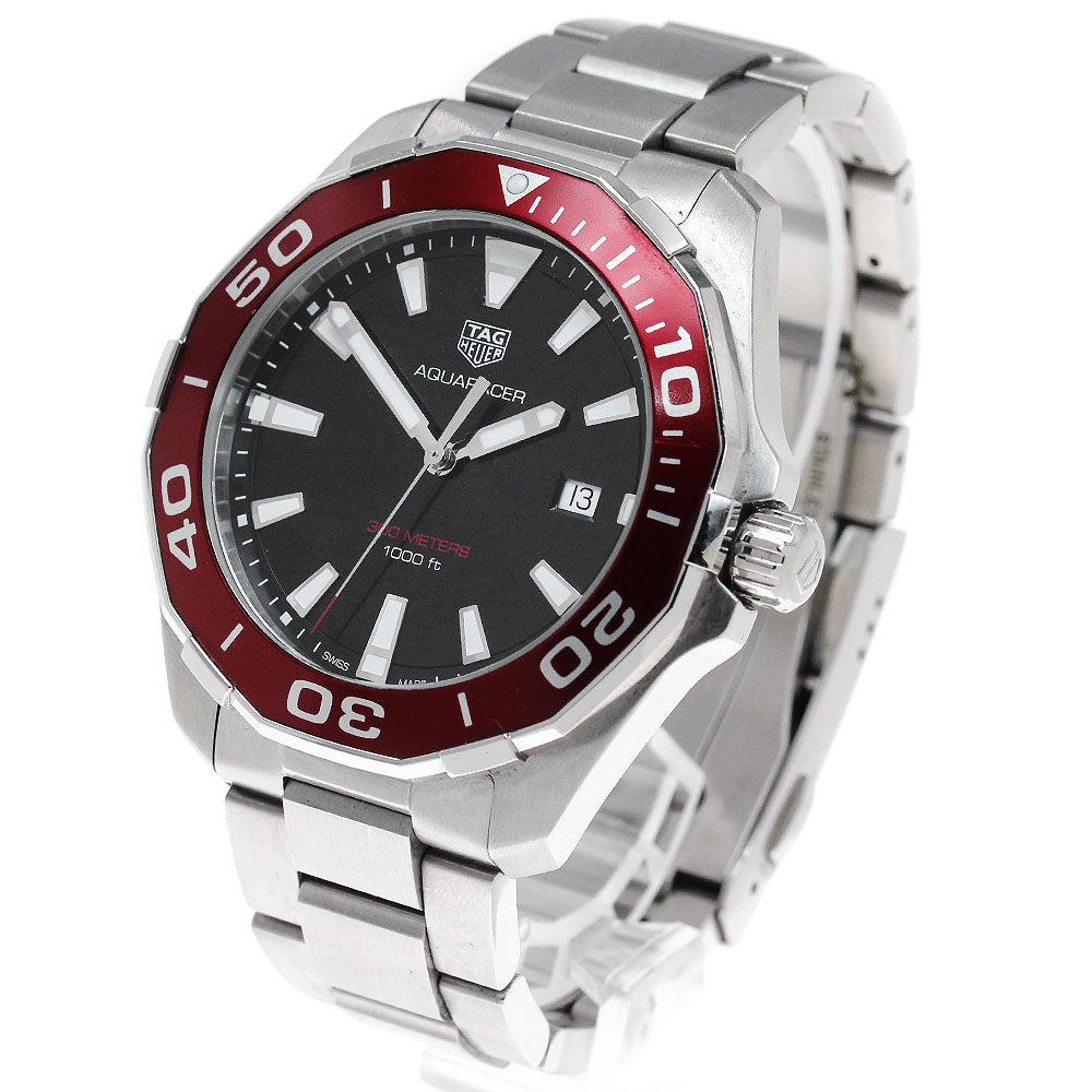 TAG HEUER Aqua racer WAY101B Date black Dial Quartz Men's Watch_861389