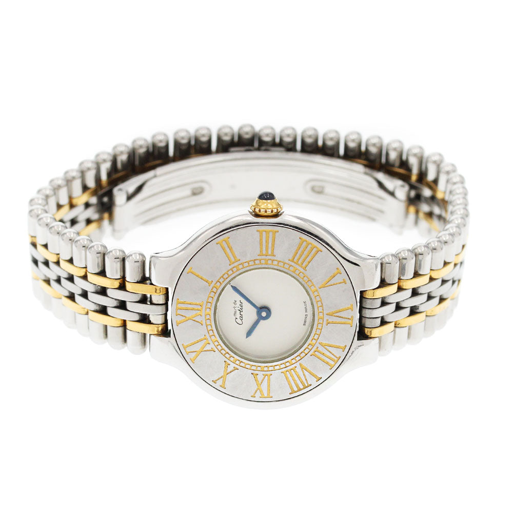 CARTIER Must21 SM W10051F4 white Dial Quartz Ladies Watch_861401