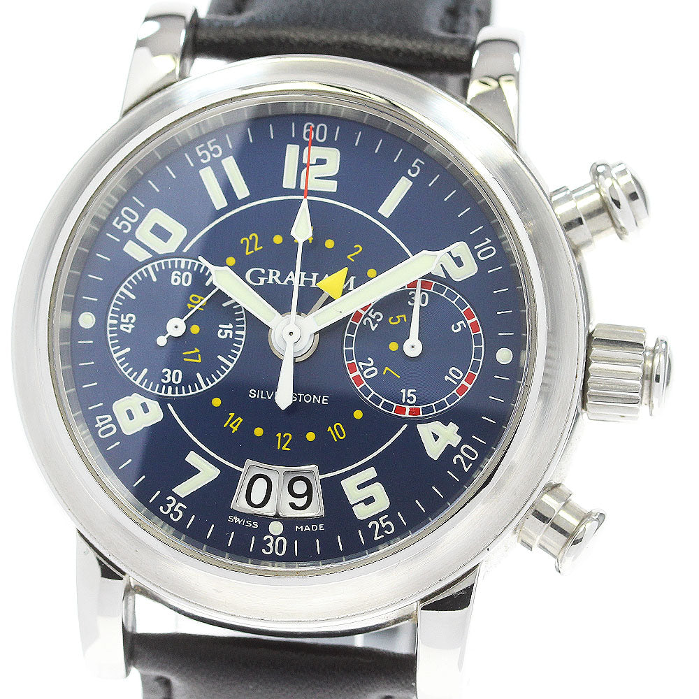 GRAHAM Silver stone 2SIAS.U01A Chronograph GMT Navy Dial Automatic Men's_861405