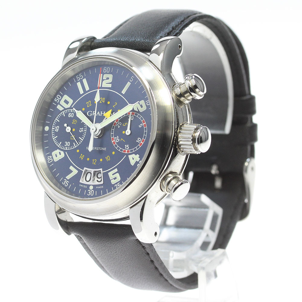 GRAHAM Silver stone 2SIAS.U01A Chronograph GMT Navy Dial Automatic Men's_861405