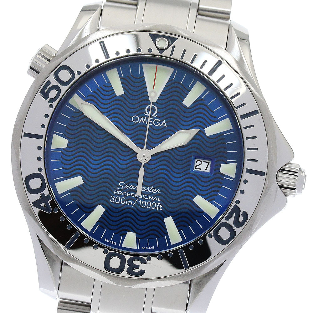 OMEGA Seamaster300 2265.80 Date Blue Dial Quartz Men's Watch_861429