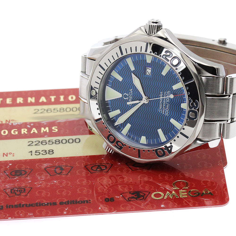 OMEGA Seamaster300 2265.80 Date Blue Dial Quartz Men's Watch_861429