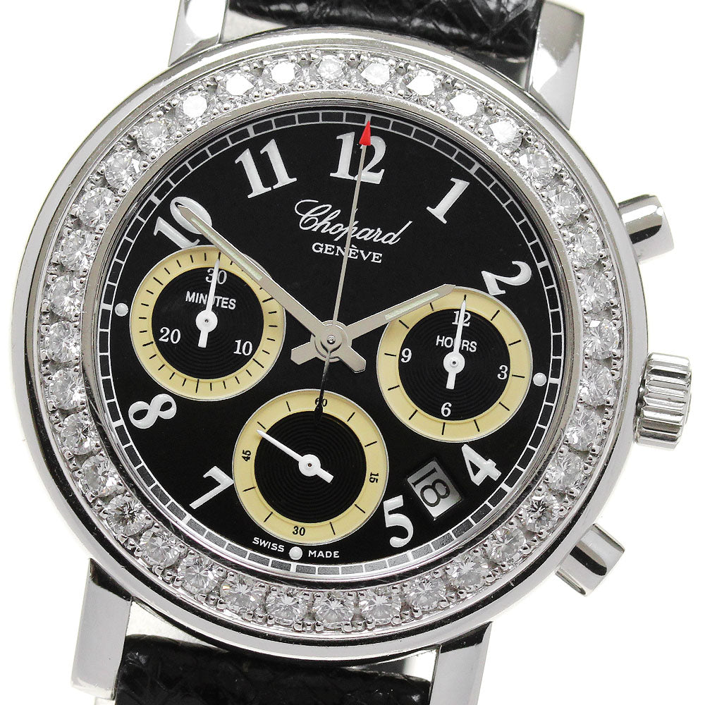 Chopard Mille Miglia 8356 Date chronograph diamond bezel black Dial Quartz Men's Watch_861437