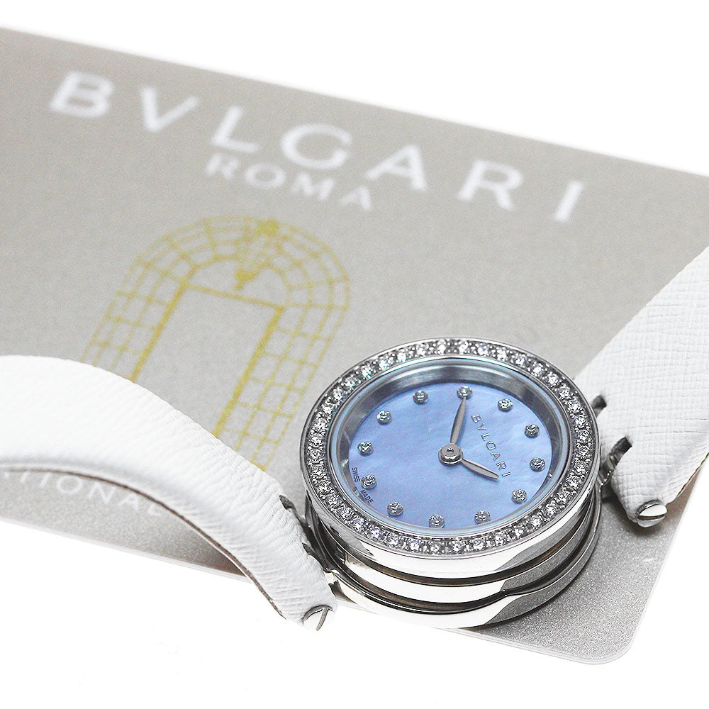 BVLGARI B-ZERO1 BZ23S 12P diamond Blue shell Dial Quartz Ladies Watch_861442