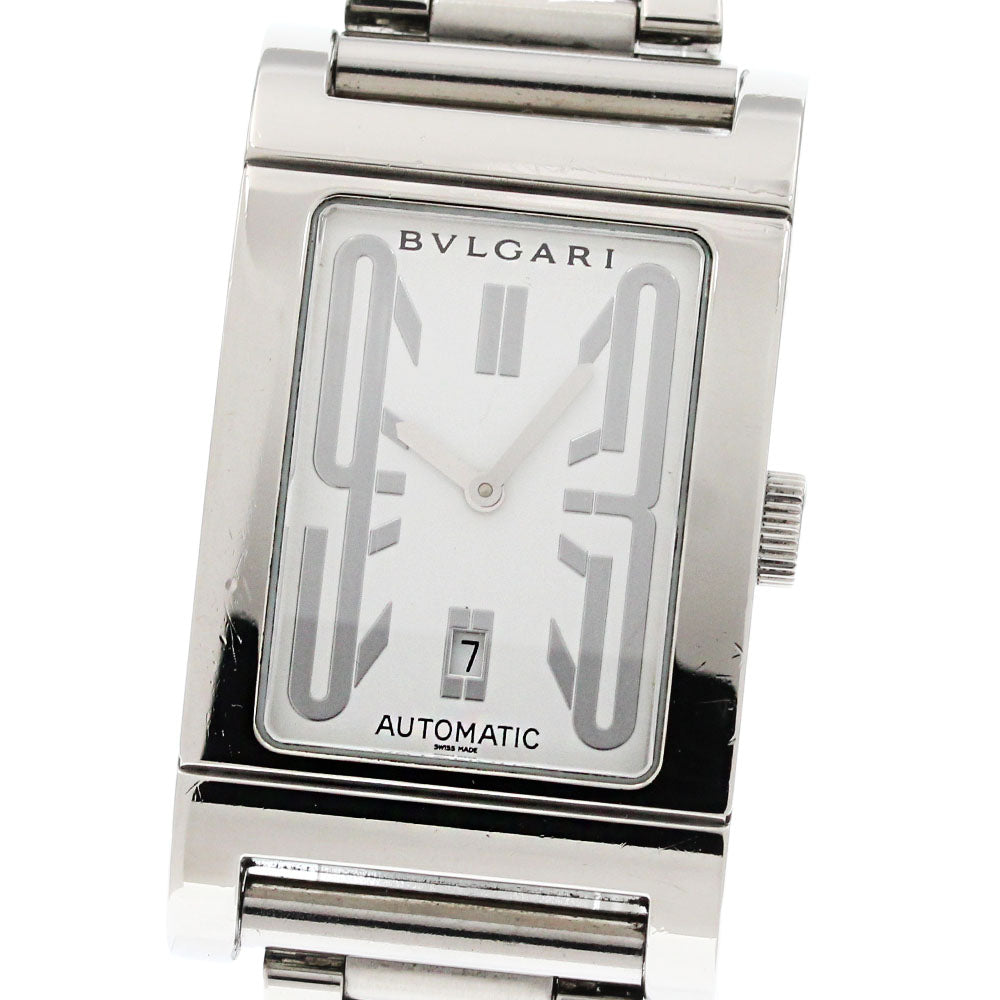 BVLGARI Rettangolo RT45S Date white Dial Automatic Men's Watch_861520