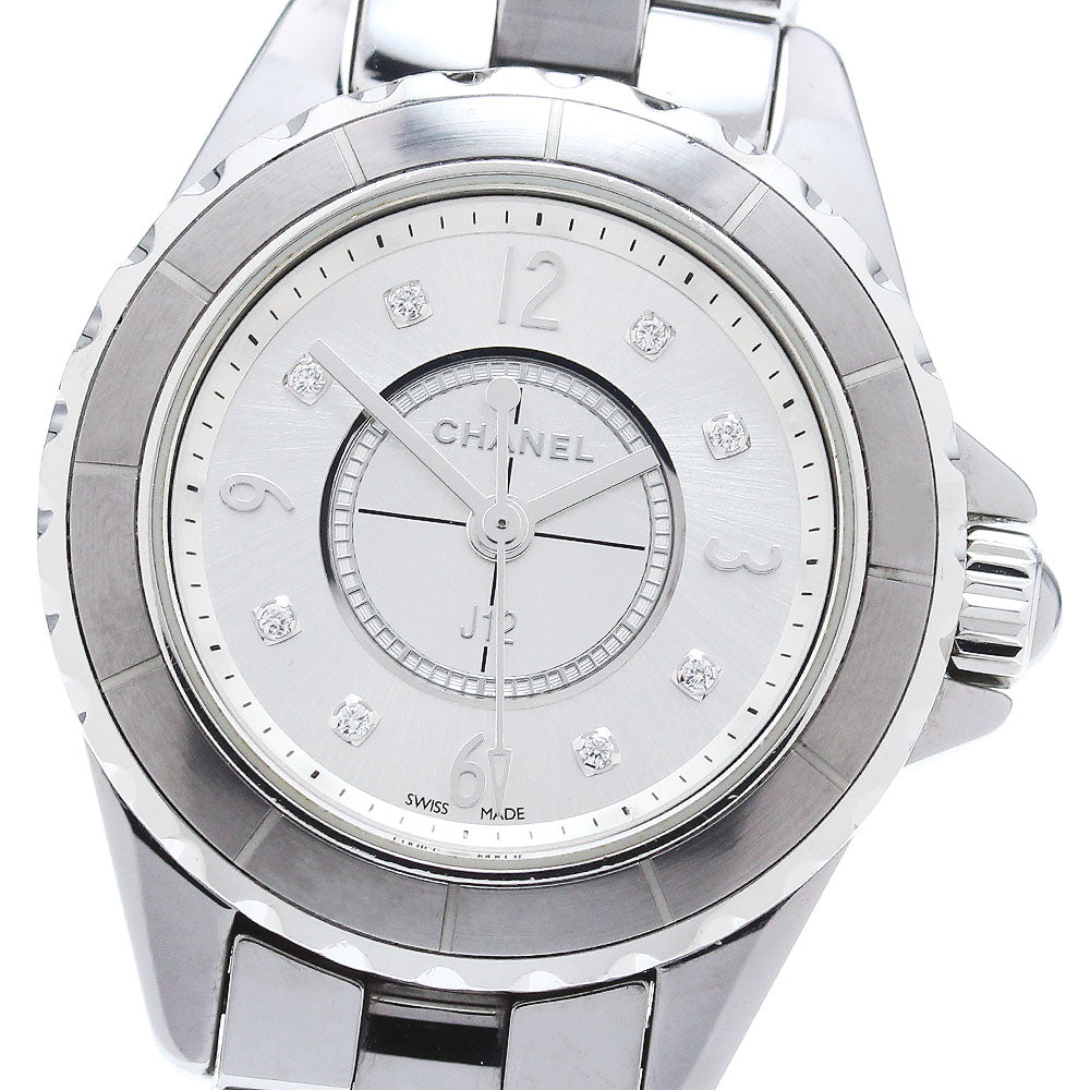 CHANEL J12 Chromatic H3401 8P diamond Silver Dial Quartz Ladies Watch_861533