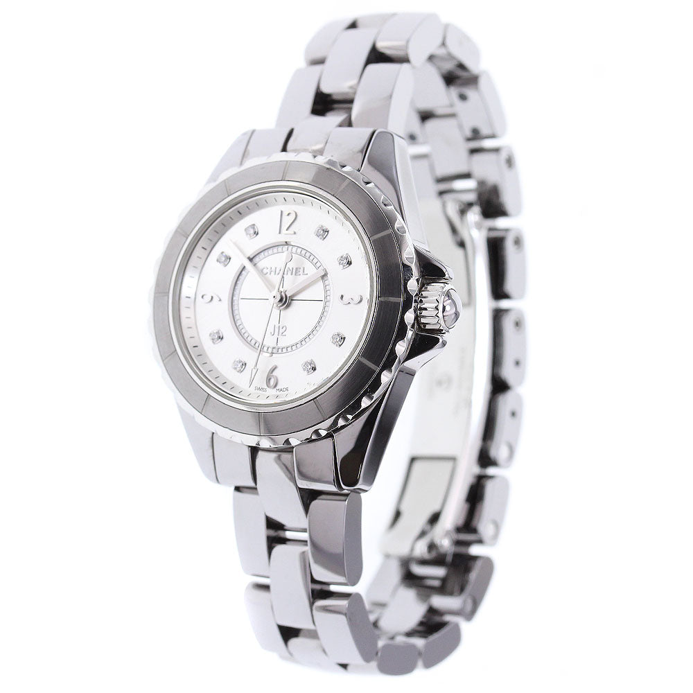 CHANEL J12 Chromatic H3401 8P diamond Silver Dial Quartz Ladies Watch_861533