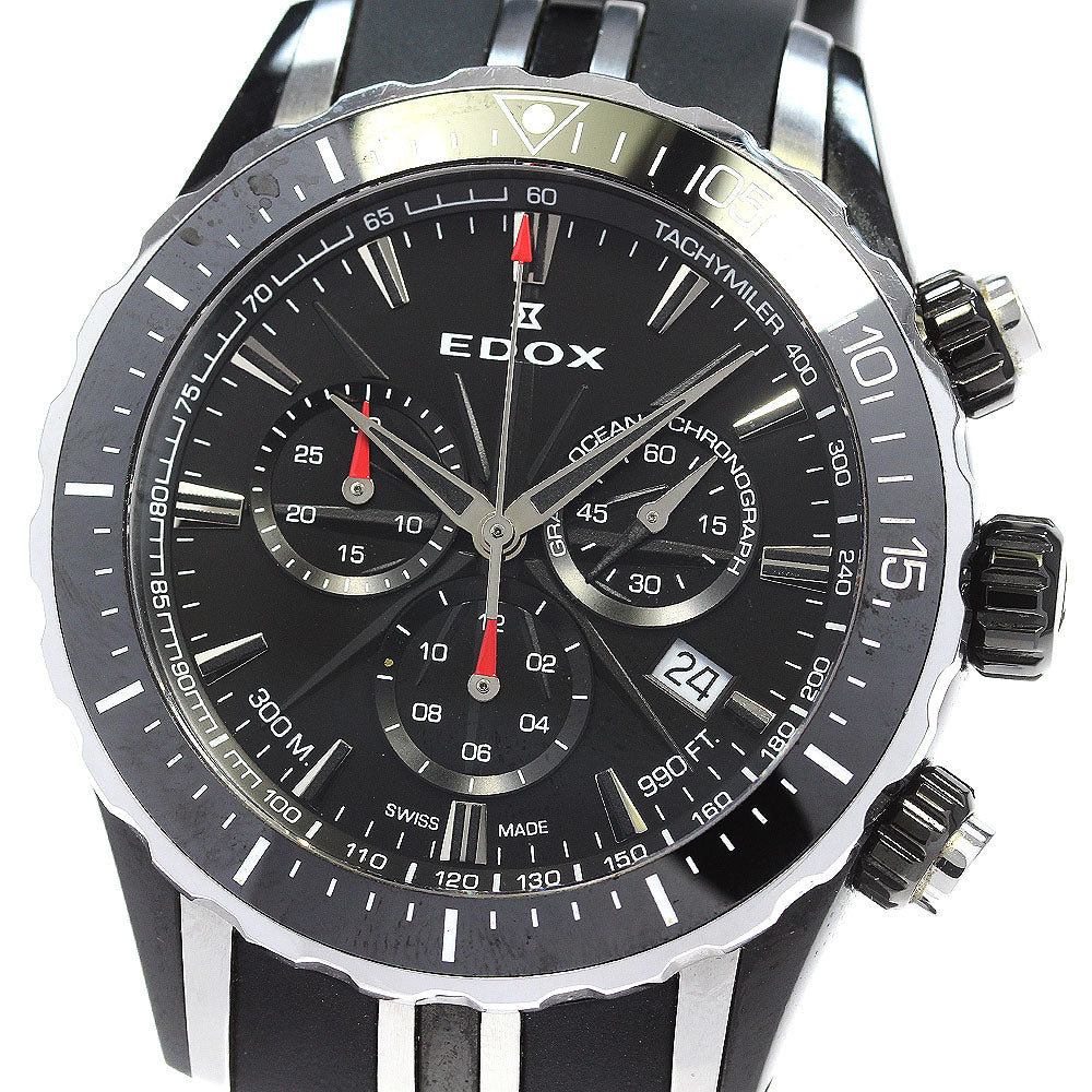 EDOX Grand Ocean 10248 Chronograph black Dial Quartz Men's Watch_861575
