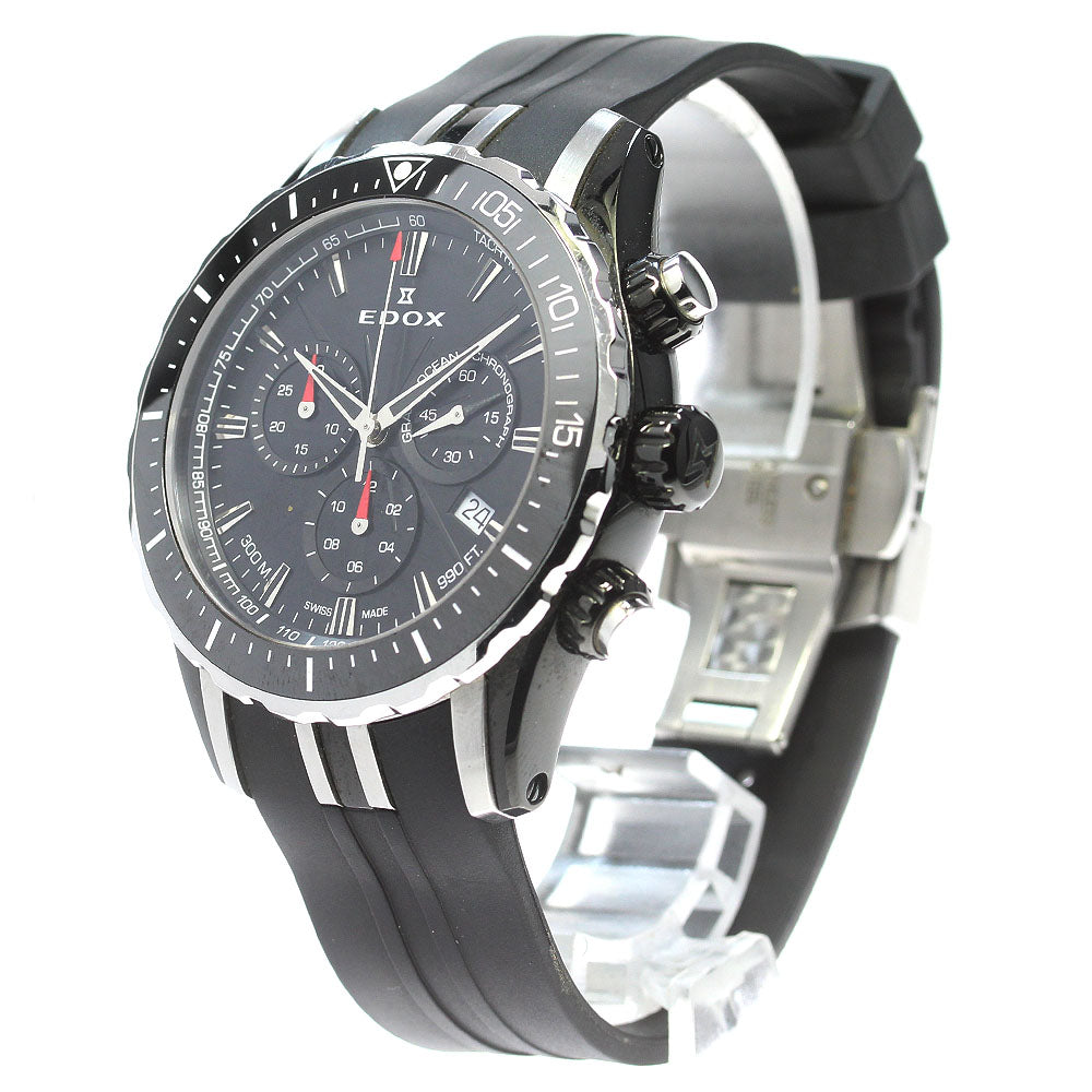 EDOX Grand Ocean 10248 Chronograph black Dial Quartz Men's Watch_861575