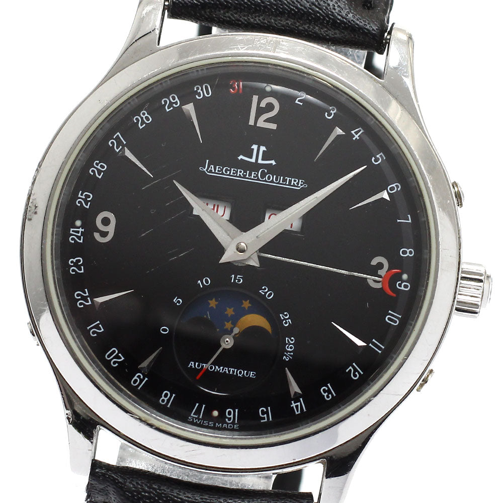 JAEGER-LECOULTRE Master moon 140.8.98.S/Q143847A Triple calendar black Dial Automatic Men's Watch_861576