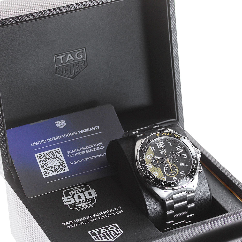 TAG HEUER FORMULA1 Indy 500 CAZ101AU Chronograph black Dial Quartz Men's_861592