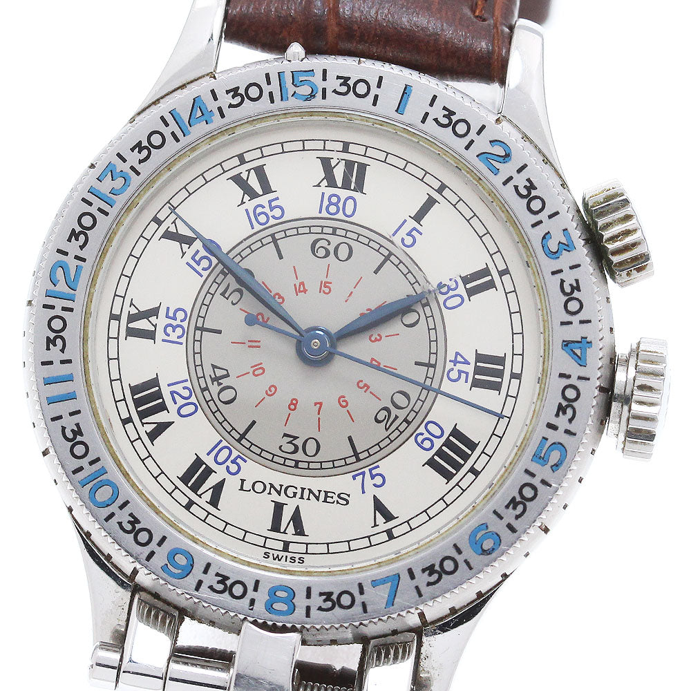 LONGINES Lindbergh Hour Angle L2.607.4 Silver Dial Hand Winding Boy's Watch_861596