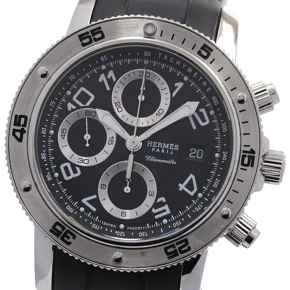 HERMES Clipper Diver Chrono CP2.910 Date black Dial Automatic Men's Watch_861603
