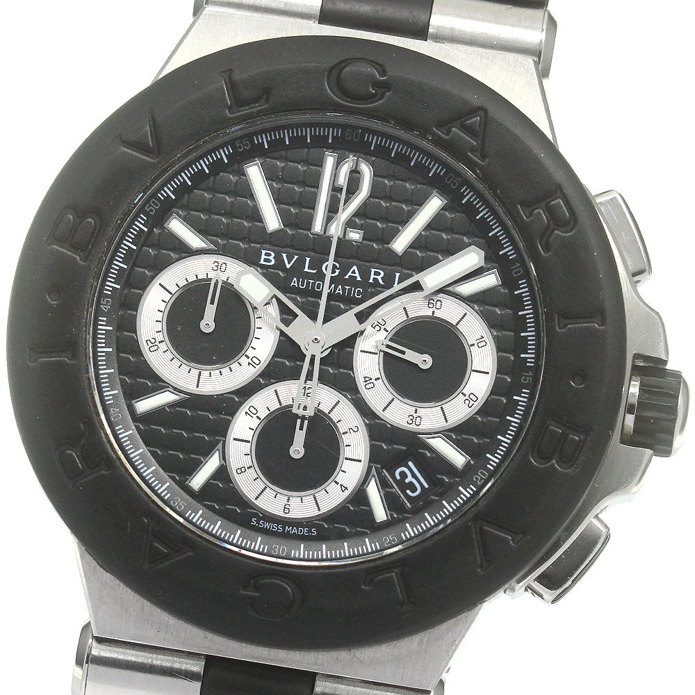 BVLGARI Diagono DG42SVCH Date Chronograph black Dial AT Men's Watch_861605