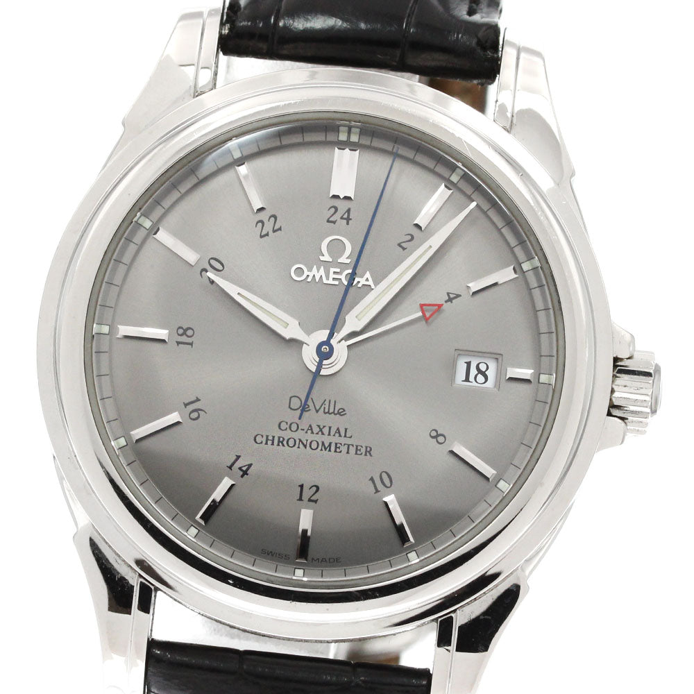 OMEGA De Ville Coaxial 4833.41.31 GMT date gray Dial Automatic Men's Watch_861611