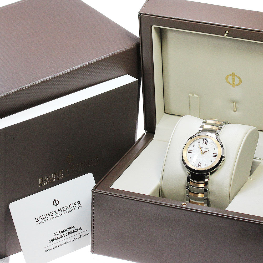 Baume & Mercier Promes MOA10252 8P diamond White shell Dial Quartz Ladies_861613