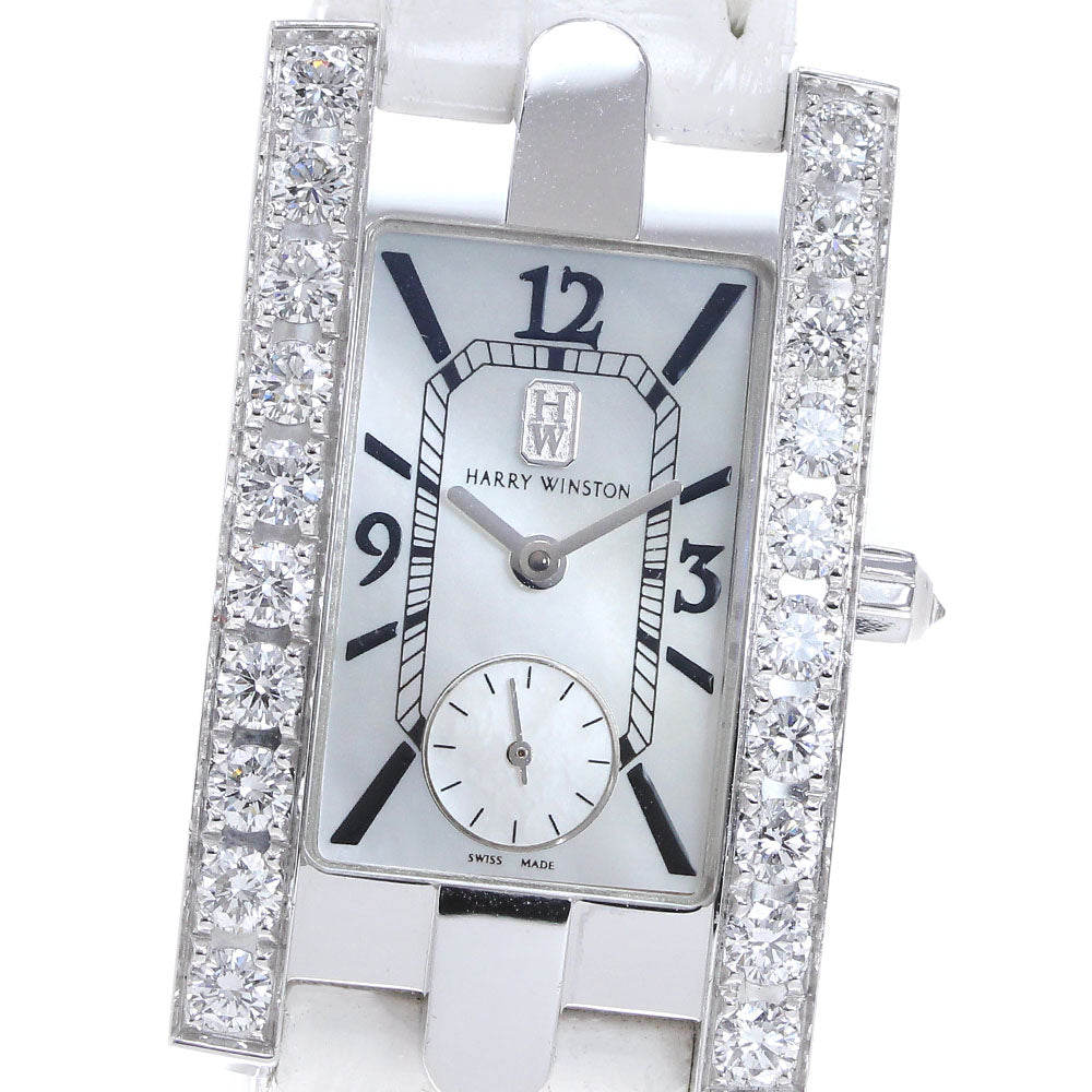 HARRY WINSTON Avenue 310LQW K18WG diamond bezel Quartz Ladies Watch_861657