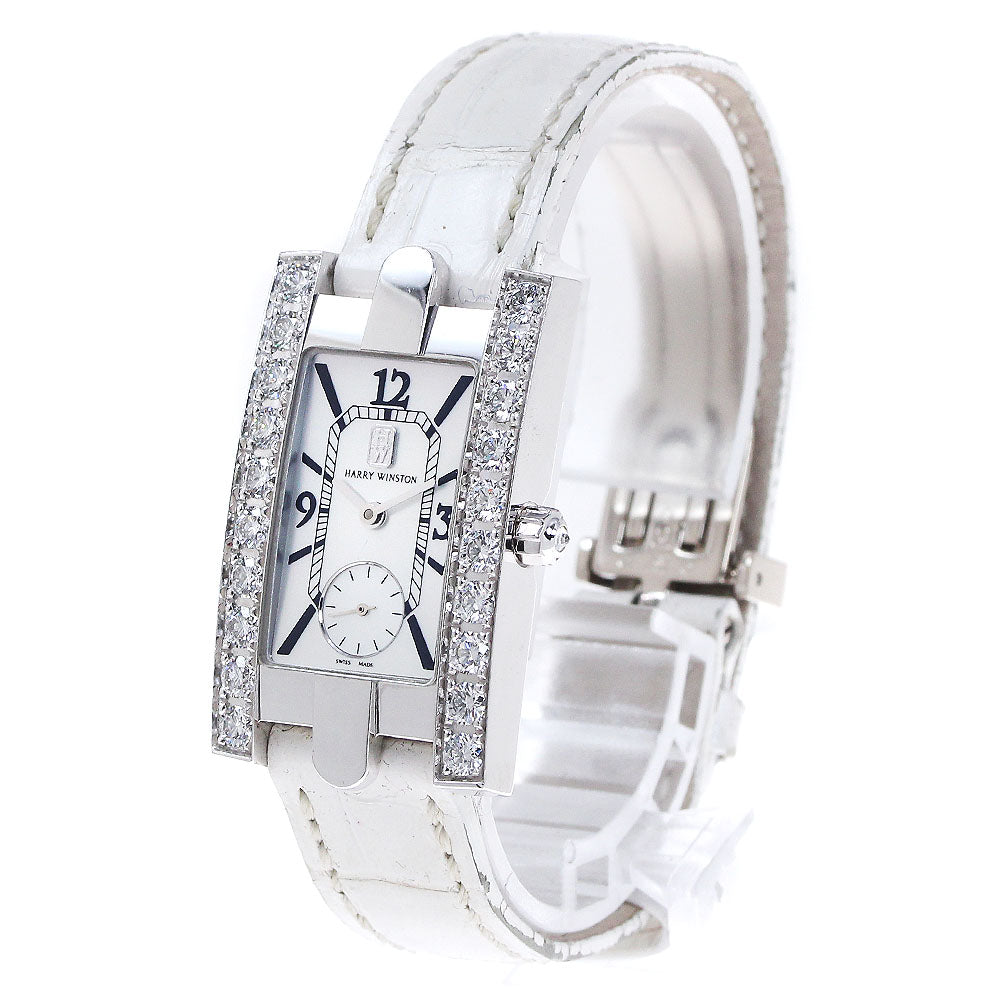 HARRY WINSTON Avenue 310LQW K18WG diamond bezel Quartz Ladies Watch_861657