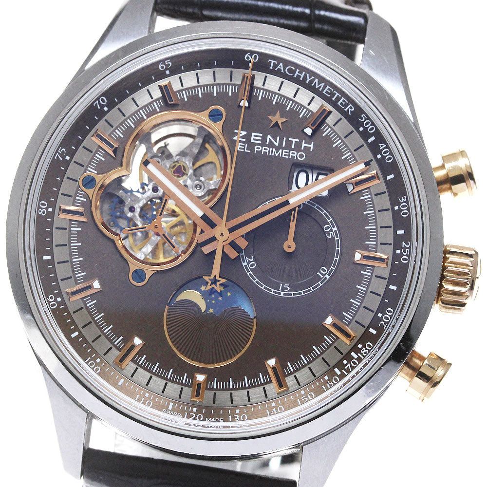 ZENITH Chronomaster 51.2161.4047 See-through back Automatic Men's Watch_861659