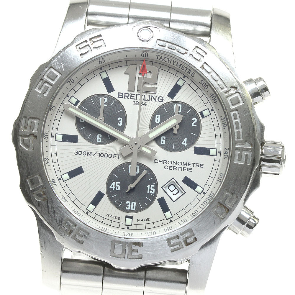 BREITLING Colt A73387 Chronograph Beige / grey Dial Quartz Men's Watch_861660