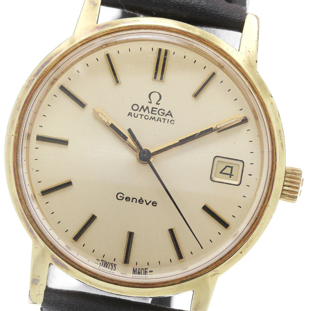 OMEGA Geneve 166.0163 Date cal.1012 Gold Dial Automatic Men's Watch_861665