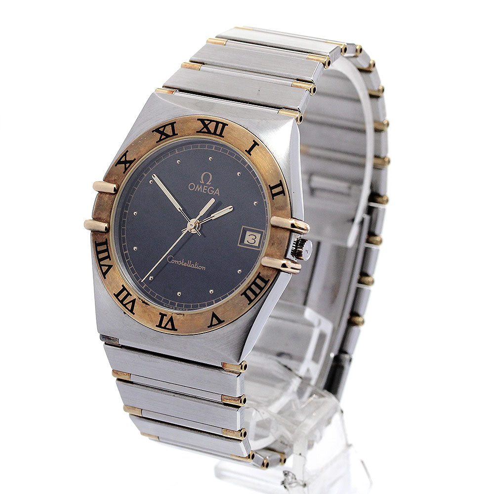 OMEGA Constellation date half bar black Dial Quartz Men's Watch_861694