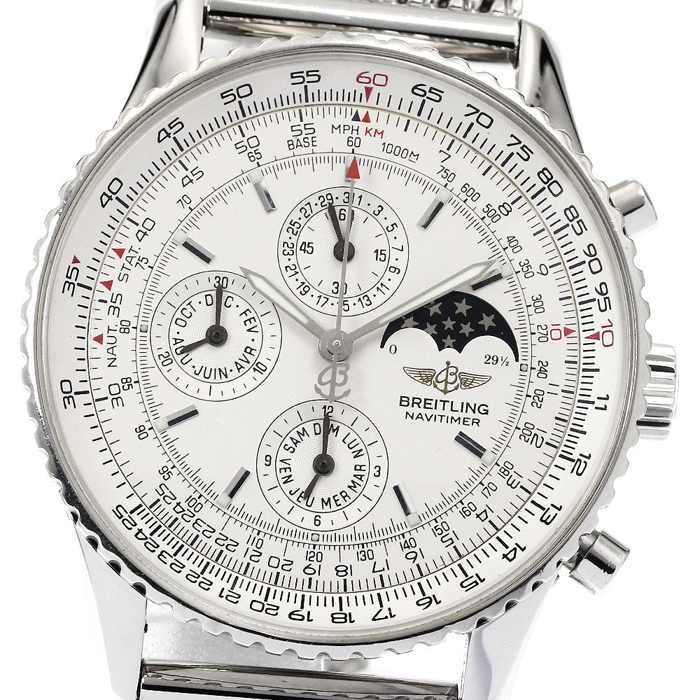 BREITLING Navitimer Olympus A19340 Moon phase Silver Dial Automatic Men's_861763