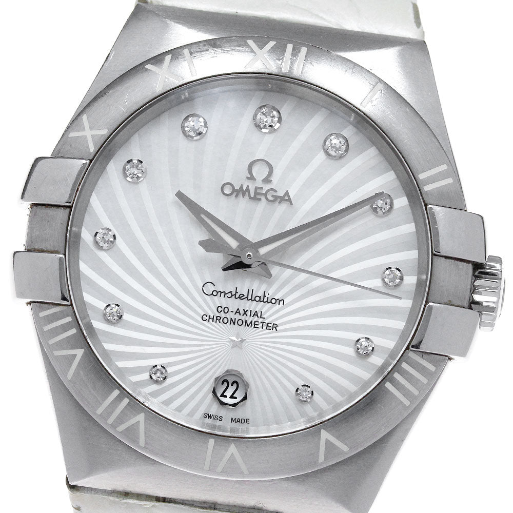 OMEGA Constellation 123.13.35.20.55.001 11P diamond White shell Dial Automatic Ladies Watch_861780