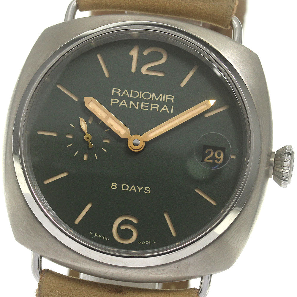 PANERAI Radiomir 8 Days Titanium PAM00735 Date Hand Winding Men's Watch_861855