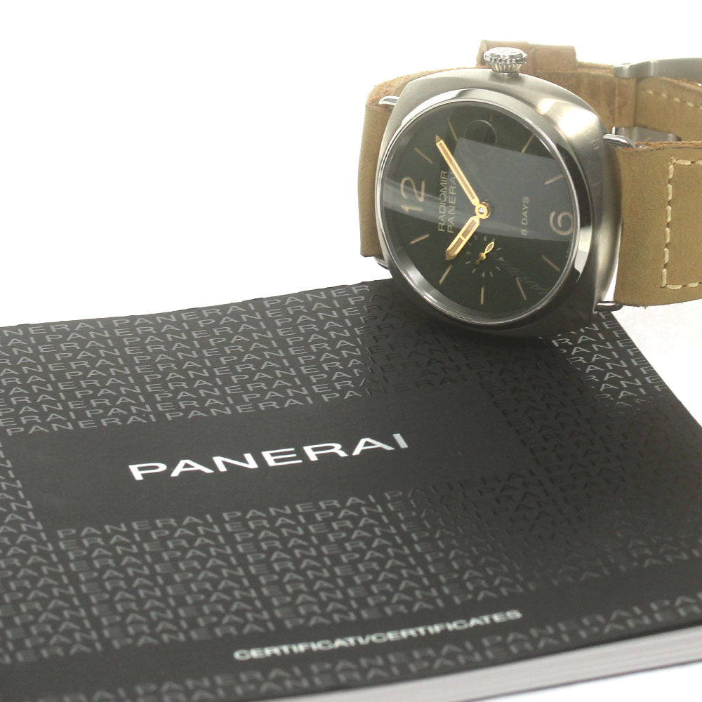 PANERAI Radiomir 8 Days Titanium PAM00735 Date Hand Winding Men's Watch_861855