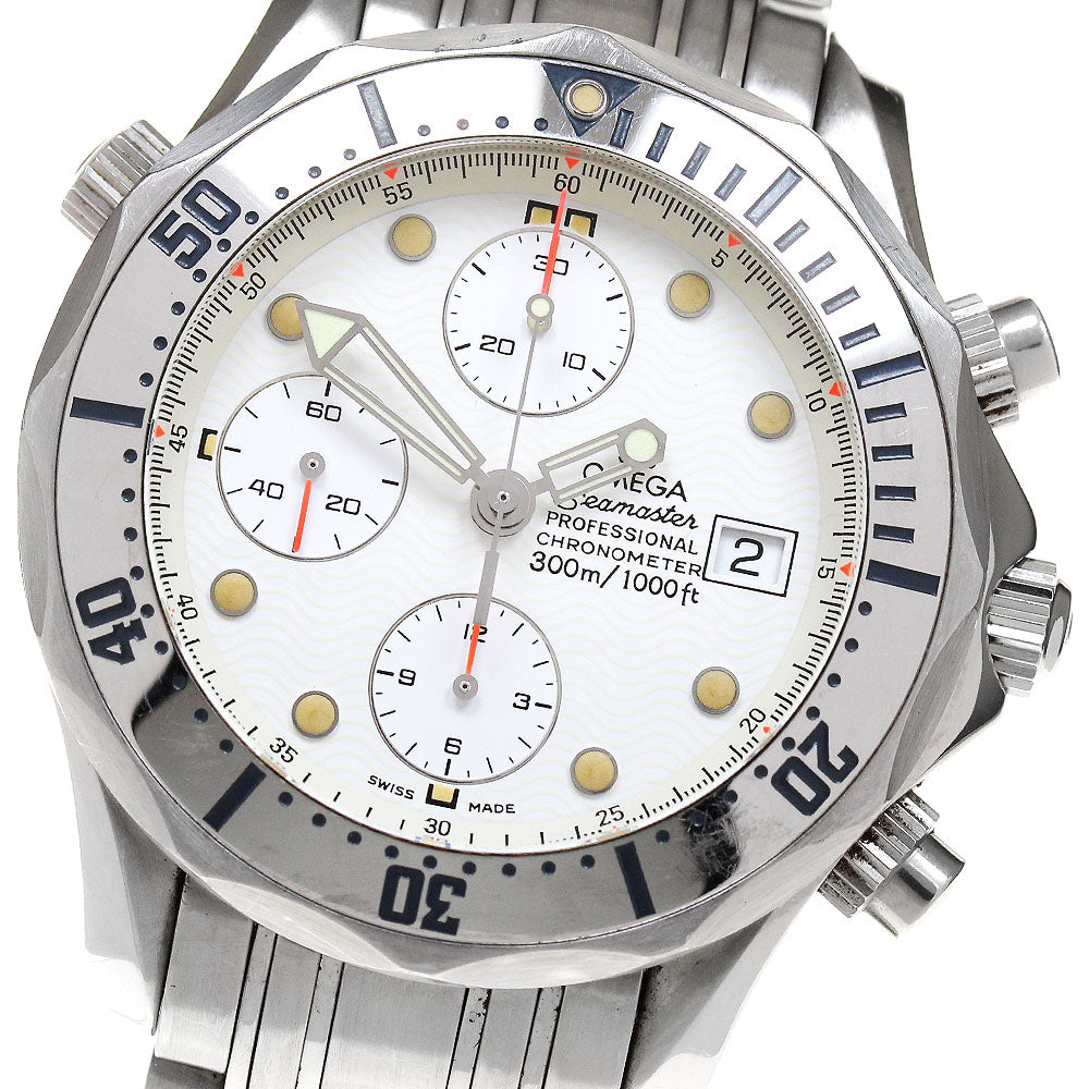 OMEGA Seamaster300 2598.20 Chronograph white Dial Automatic Men's Watch_861861