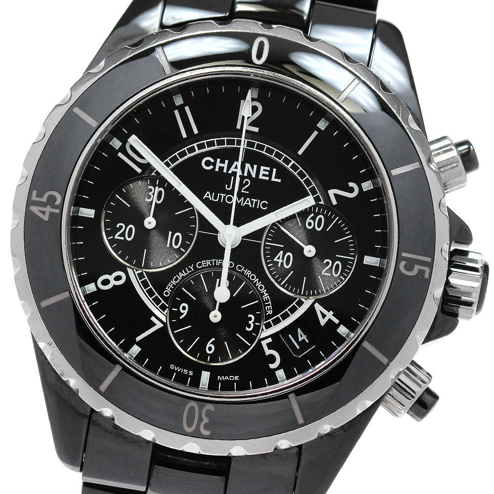 CHANEL J12 41MM H0940 Black ceramic chronograph Automatic Men's Watch_861868