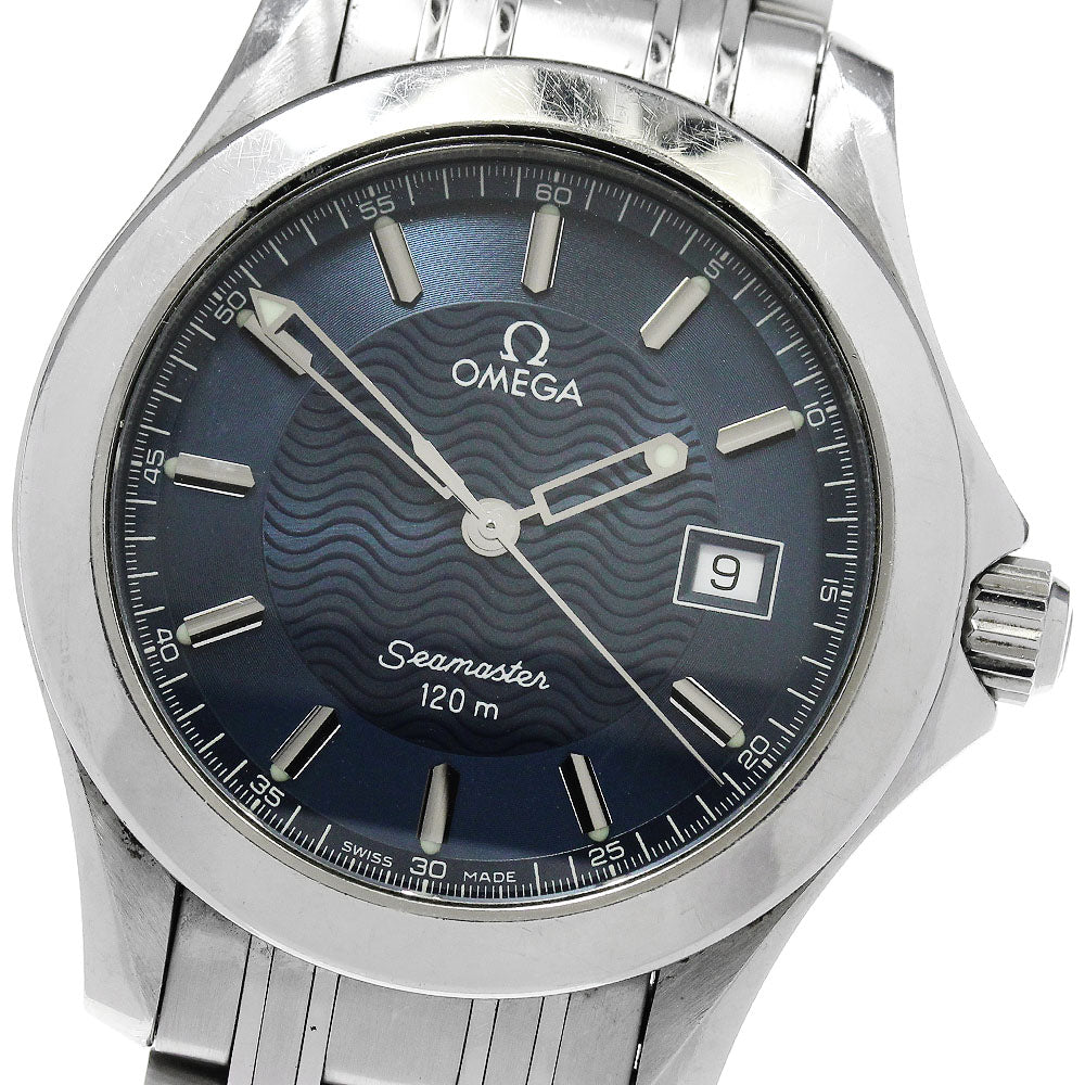 OMEGA Seamaster120 2511.81 Date Navy Dial Quartz Men's Watch_861907