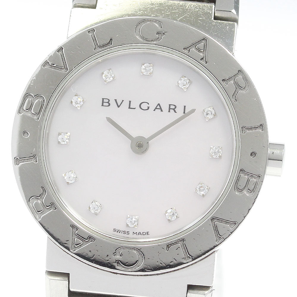 BVLGARI BVLGARIBVLGARI BB26SS 12P diamond Pink shell Dial Quartz Ladies _861939