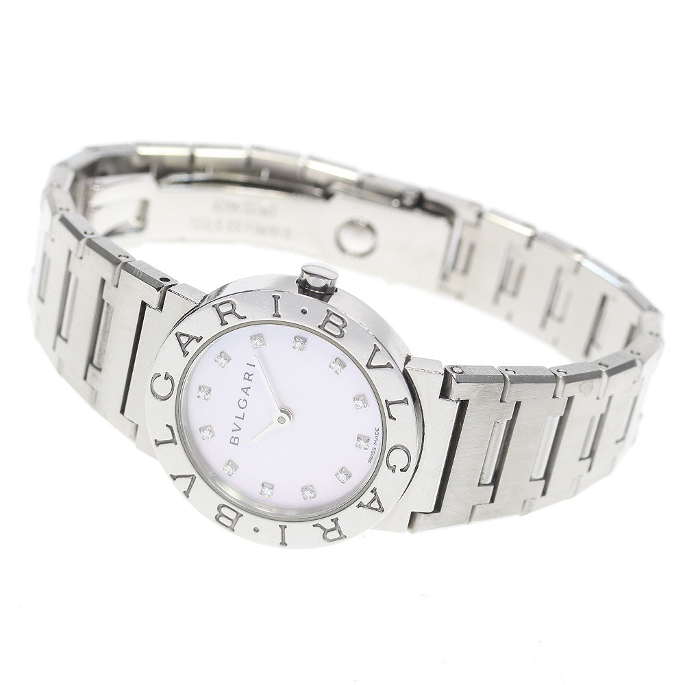 BVLGARI BVLGARIBVLGARI BB26SS 12P diamond Pink shell Dial Quartz Ladies _861939