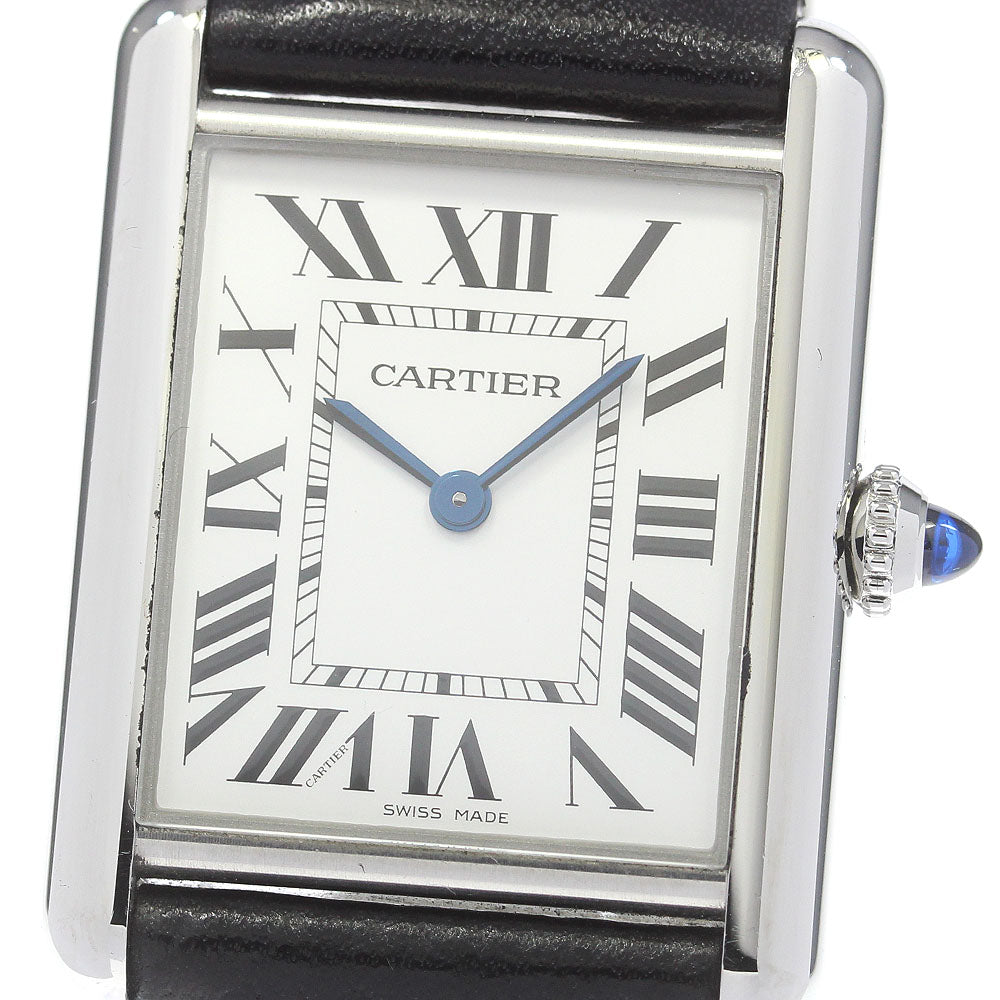 CARTIER tank mast LM WSTA0041 white Dial Quartz Men's Watch_861949