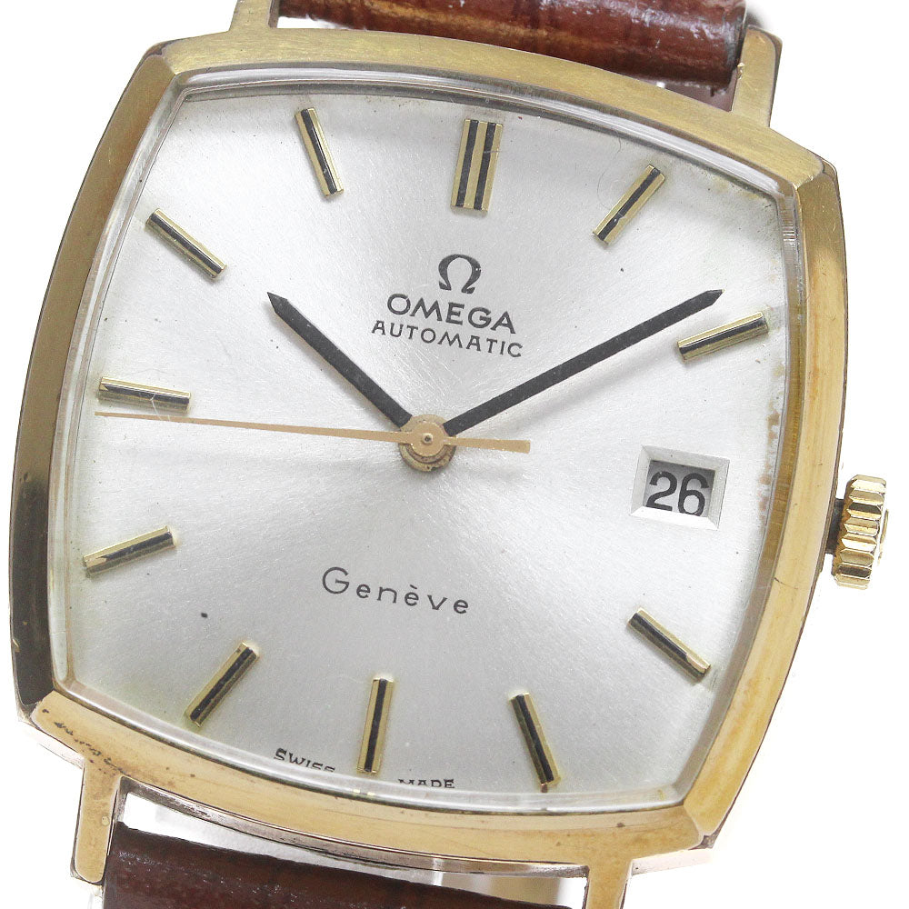 OMEGA Geneve Ref.162.0042 Square Date Cal.1481 Silver Dial Automatic Men's Watch_861952