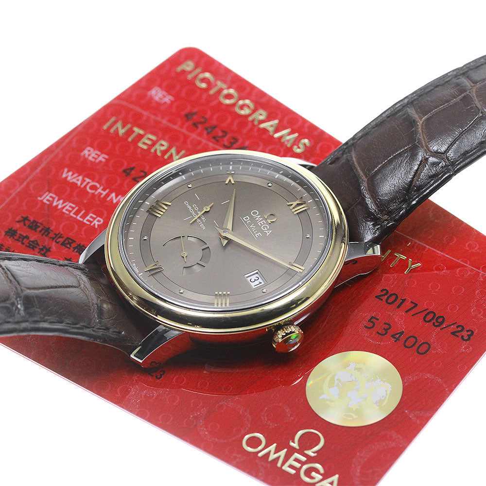 OMEGA De Ville Prestige 424.23.40.21.13.001 Co-axial power reserve Brown Dial Automatic Men's Watch_862001