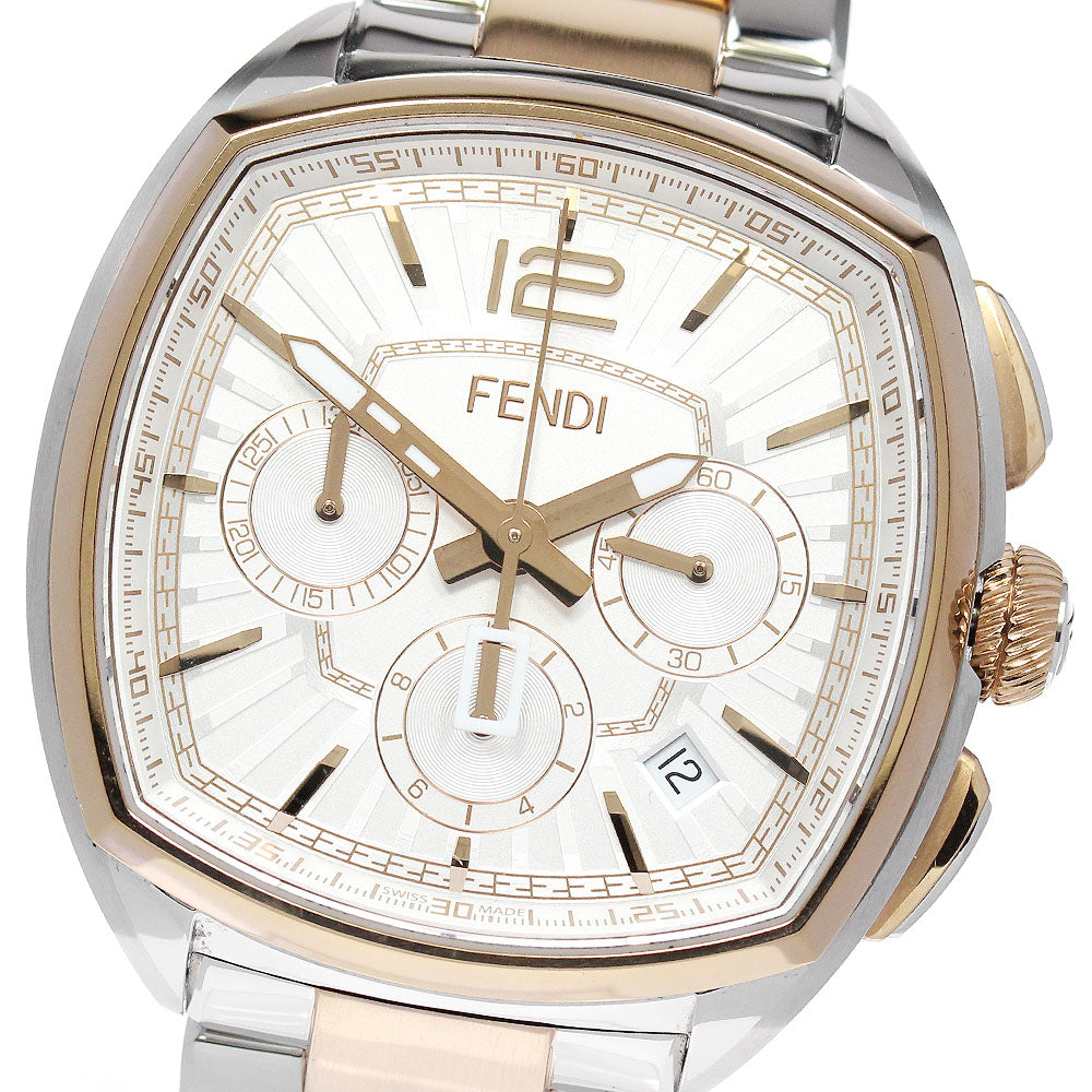 FENDI Memento 22400L-444 Date Chronograph Silver Dial Quartz Men's Watch_862028