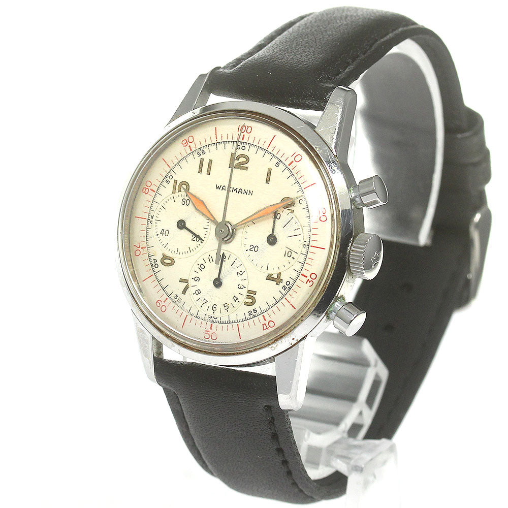 WAKMANN 2 Register 805-2 Chronograph cal.1281 Vintage Hand Winding Men's_862050