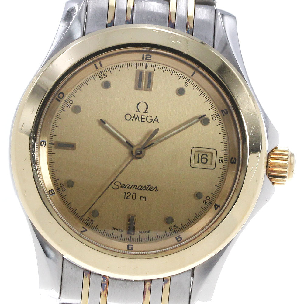 OMEGA Seamaster120 2311.10 Date YG2 tone gold Dial Quartz Men's Watch_862054