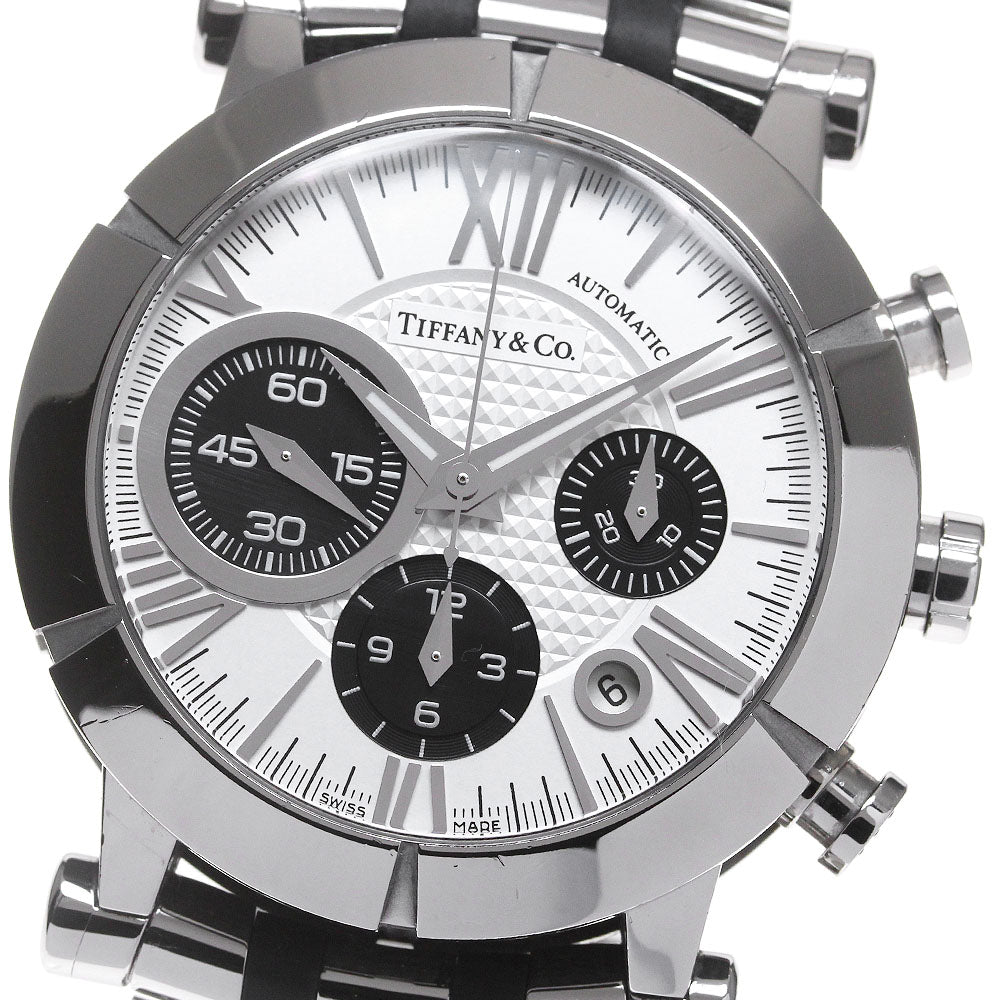 TIFFANY&Co. Atlas Gen Z1000.82.12A21A00A Chronograph Date Silver / Black Dial Automatic Men's Watch_862081
