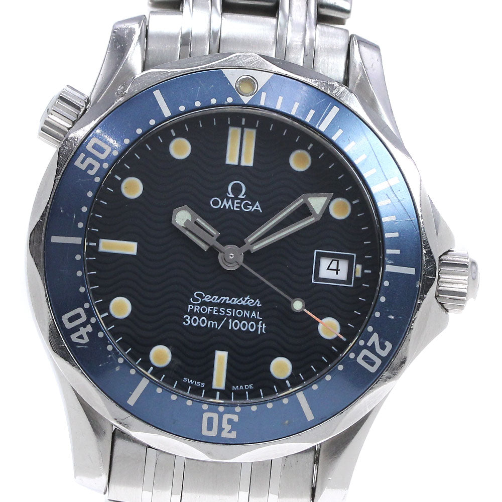 OMEGA Seamaster300 Professional 2561.80 Date Navy Dial Quartz Boy's Watch_862125