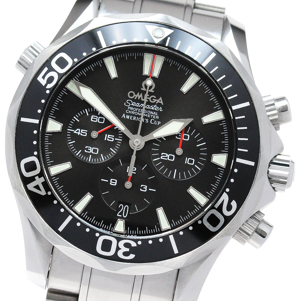 OMEGA Seamaster300 2594.50 Chronograph Date black Dial AT Men's Watch_862143