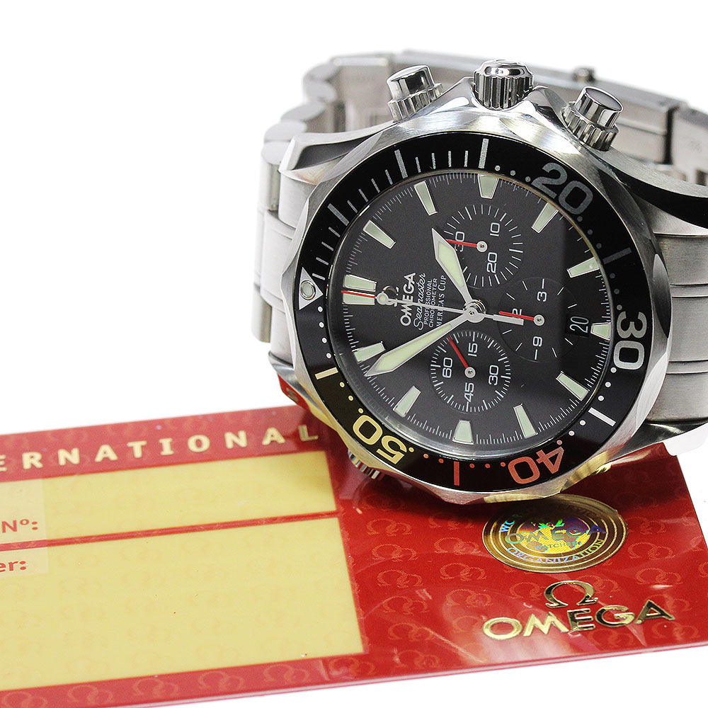 OMEGA Seamaster300 2594.50 Chronograph Date black Dial AT Men's Watch_862143