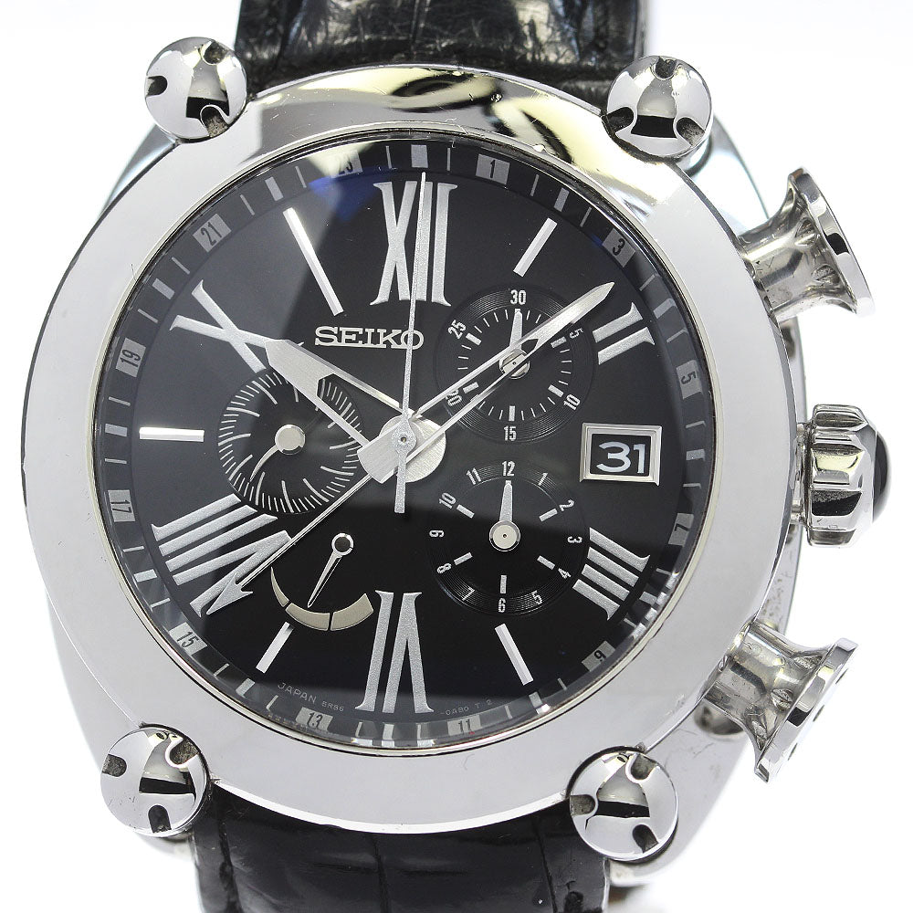 SEIKO Galante SBLA049/5R86-0AB0 GMT Chronograph Spring drive Men's Watch_862146