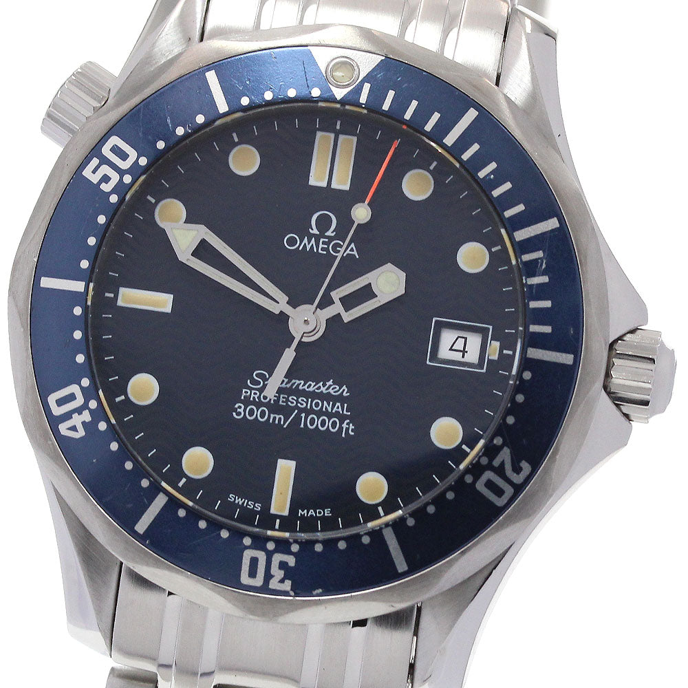 OMEGA Seamaster300 Professional 2561.80 Date Navy Dial Quartz Boy's Watch_862165