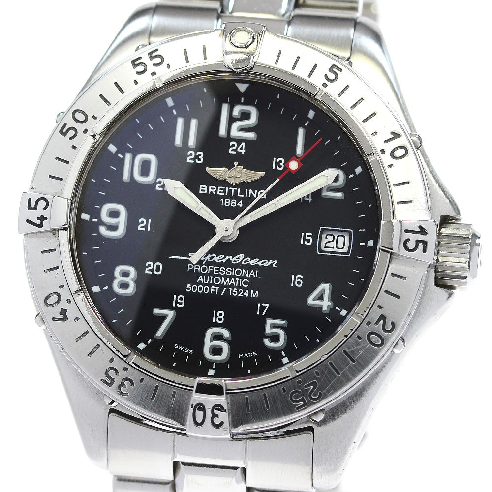 BREITLING Super Ocean A17345 Date Black Dial Automatic Men's Watch_862178